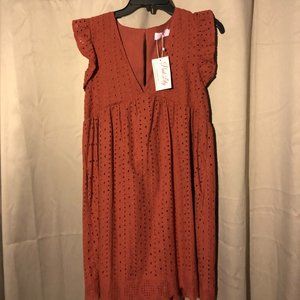 Pink Lily You Found my Heart Lace Romper (M)